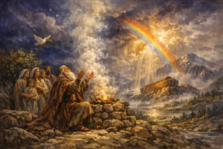 Painting for When the Waters Rose, Genesis 6–8